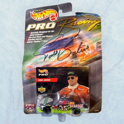 Todd Bodine Tabasco #35 1998 Hot Wheels Pro Racing primera edición Autógrafo firmado 1:64 Foto 1 de 4