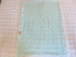 Neu aus al-dino Acryl BESTICKTE mintgrüne BABYDECKE - 28" x 38" - Bild 1 von 8