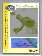 David Davidson 2008 Topps Co-Signers Autograph Yellow Printing Plate #1/1