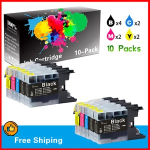 10 PACK Ink for LC75 Printer MFC-J825DW MFC-J835DW MFC-J425W MFC-J435W NEW - Picture 1 of 2