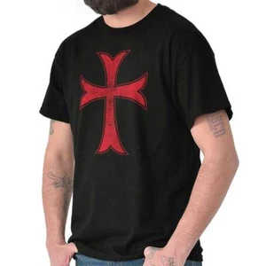Christian Faith Medieval Knights Brave Cross Womens or Mens Crewneck T Shirt Tee - Picture 1 of 10
