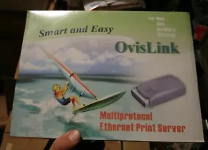 Single Port Parallel Print Server For Mac Unix Windows Network Fast Ethernet NEW - Picture 1 of 2