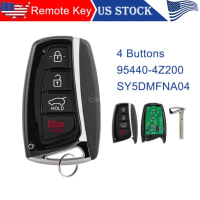 Mando a distancia llave inteligente 95440-4Z200 para Hyundai Santa Fe 2013 2014 2015 2016-2018 Foto 1 de 4