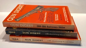 Vintage Gun Digest Lot of 3 1964, 1965, 1966 Deluxe Antique Firearm Collecting - Picture 1 of 23