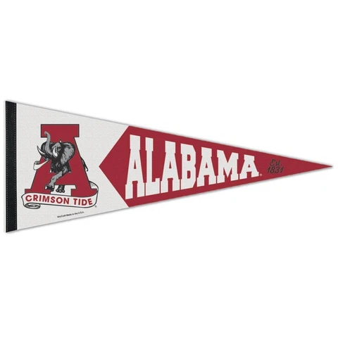 ALABAMA CRIMSON TIDE NCAA COLLEGE VAULT PREMIUM FELT PENNANT 12"x30" Cover