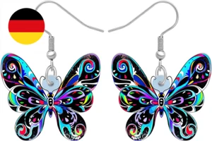 Acryl Süß Schmetterling Ohrringe Hängend Insekt Baumeln Schmetterling Geschenke - Bild 1 von 6
