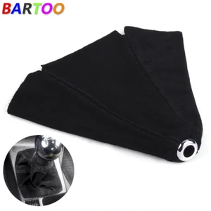 Universal Leather Car Gear Shift Knob Boot Gear Head Dust Cover Black - Picture 1 of 6