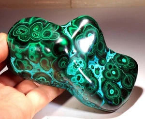 5.25" Top Quality Vivid Green Malachite w/Blue Chrysocolla , Congo! CR822 - Picture 1 of 5