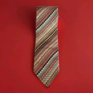 Vtg Marshall Field's Kelly 1 Imported Silk Tie Retro Scallop Pattern Multicolor - Picture 1 of 8