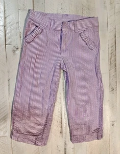 EUC Gymboree girls Lavender And White Gingham Cotton pants Sz 7 spring summer - Picture 1 of 4