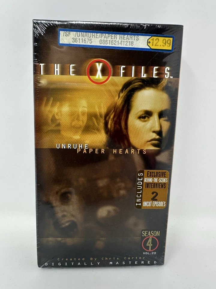 The X-Files Season 4 Vol. 20 (VHS 1999) Unruhe and Paper Hearts Horror *NEW* - Image 1 of 4