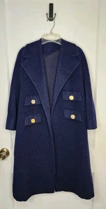 Large Originala Stroock Wool? Navy Coat With Gold Roman Coin Buttons - Bild 1 von 7