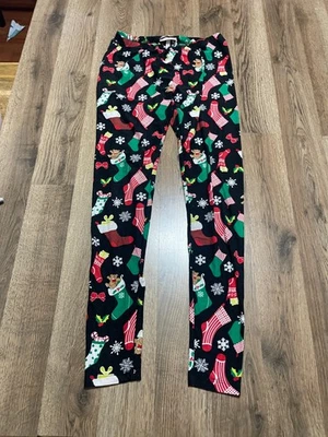 Calça Bobbie Brooks, Feminina Tamanho Pequeno, Multicolorida, Leggings, Feriado de Natal - Imagem 1 de 4