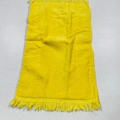 Toalla toalla de algodón amarillo sólido vintage cañón rectángulo EE. UU. MCM 1489-13 Foto 1 de 4