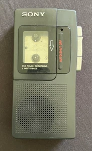 Sony One Touch Enregistreur Microcassette Enregistreur 2 Vitesses M-330 Noir Testé - Photo 1/7