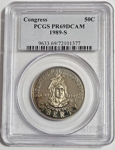 1989-S Congress Commemorative Half Dollar PR69DCAM PCGS Proof Cameo Centennial - Picture 1 of 2