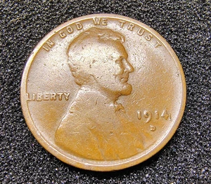 1914-D Lincoln Wheat Cent - G/VG Condition - Key Date - Mintage 1,193,000 - Picture 1 of 16