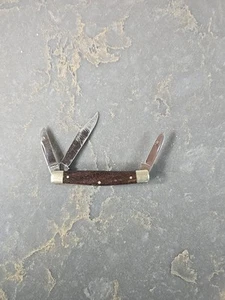 Vintage Browning Stockman Three Blade Wood Handle Pocket Knife Made In Germany - Picture 1 of 8