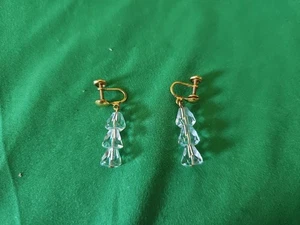 VINTAGE CURTMAN CO. GOLD FILLED DANGLE SCREWBACK EARRINGS 20k-12k Gold - Picture 1 of 2