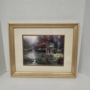 Pintura impresa enmarcada Thomas Kinkade El jardín de la oración - Imagen 1 de 5