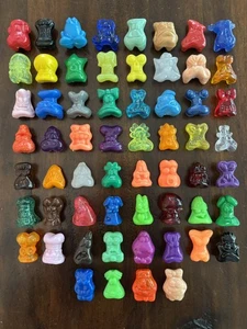 Complete ORIGINAL Set of 1996 Gogos Crazy Bones with Eggy Jaws & Clear Speedy - Picture 1 of 7