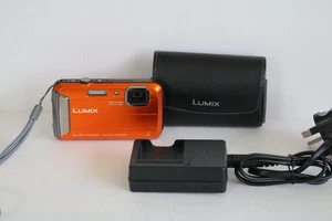 Panasonic Underwater Digital Camera Lumix DMC-FT30 16.1MP Orange Case + Charger - Picture 1 of 11