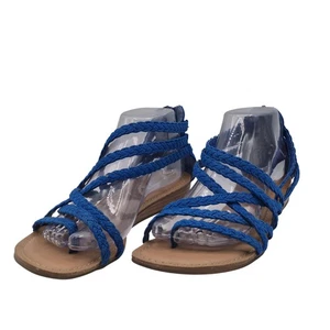 Carlos by Carlos Santana Damen-Sandalen Größe 9 blau geflochten Gladiator-Reißverschluss AMARA2 - Bild 1 von 14
