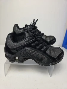 Nike Shox Navina "Sparkle" Negro/Metálico Plata Zapatos para Correr Talla 8 - Imagen 1 de 5