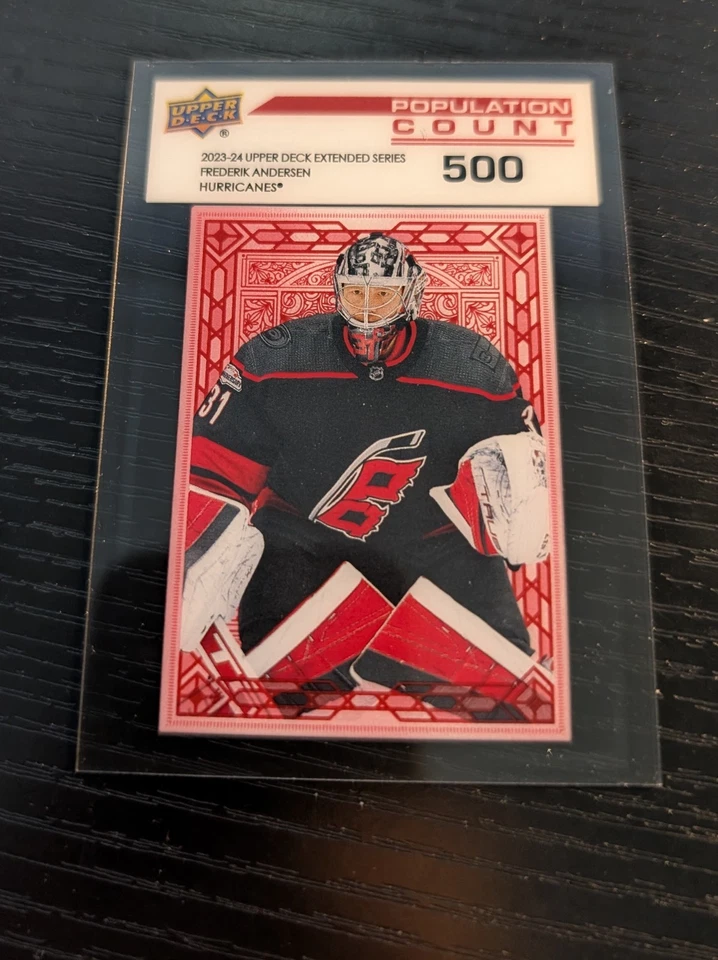 2023-24 Upper Deck Extended Series Population Count 500 #PC-65 Frederik Andersen - Image 1 of 1