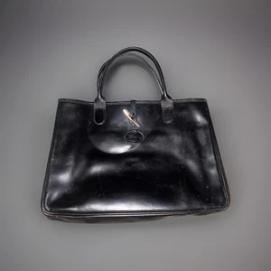 Limited Edition Longchamp Roseau Tote Bag Leder Schwarz Designer Modell Beschreibung lesen - Bild 1 von 14
