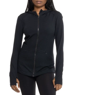 SPYDER Black Hooded tailored Slim Yoga Jacket Full Zip Jacket *SMALL* B143 - Image 1 of 4