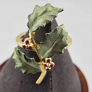 Christmas napkin holders  Holly Mistletoe - Picture 1 of 5