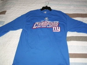 New York Giants NFL blue LARGE SHIRT 2011 NFC Conference Champions long sleeves - Picture 1 of 2