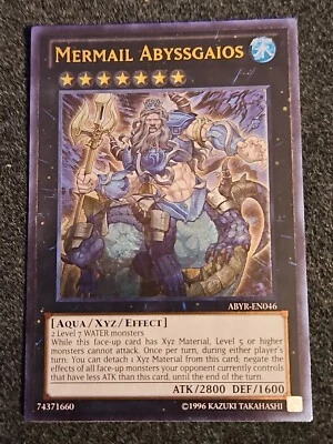 Yu-Gi-Oh Mermail Abyssgaios ABYR-EN046 Ultimate Rare UNLIMITED NM NEAR MINT - Image 1 of 2