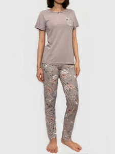 Women's Sleepwear Cozy Stretch Cotton Floral Print Pyjama Lounge Set Pajama PJs  - Picture 1 of 1