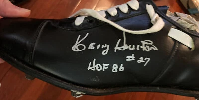 Chuteiras de pátio Washington Redskins Ken Houston assinadas Jsa Hof Riddell ambos os sapatos Jsa - Imagem 1 de 4