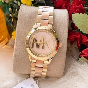 Michael Kors Mini Slim Runway Stainless Steel 33mm MK3650 - Picture 1 of 2