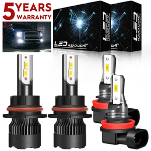 For 2005-2019 Nissan Frontier 4x High&Low Beam LED Headlight Fog Light Bulbs Kit - Picture 1 of 19