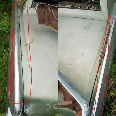 1968 Lincoln Continental Rt & Lt upper 1/4 panel trim stainless moldings oem  - Image 1 of 4