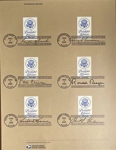 USPS Souvenir Página 3930 13 Estampillas Canceladas Diferentes Bibliotecas Presidenciales - Imagen 1 de 3
