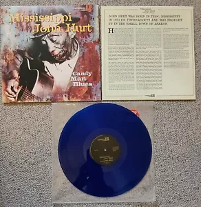 MISSISSIPP1 JOHN HURT-CANDY MAN BLUES-180g BLUE VINYL RE-ISSUE LP ON SNAPPER-EX - Picture 1 of 2