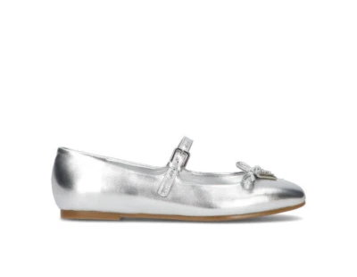 GUESS Ballerina donna argento in pelle - Immagine 1 di 4