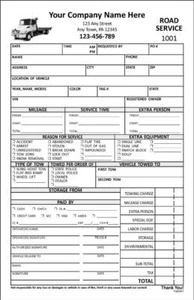 Custom Flatbed Towing Road Service Forms / 5.5 X 8.5 / 2 or 3 Part / TMG067 - Picture 1 of 1