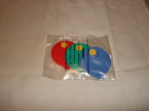 Tupperware Magnet Mint In Plastic Three Lids Pink Green Blue Made As One... - Picture 1 of 1