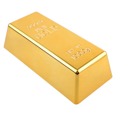 ​Goldbarren Ziegelstein Türstopper aus Fake Gold Ingot Bullion - Bild 1 von 3