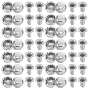 100pcs Metal Rivets Punk Style Round Bracelet Shoes Studs Bag Studs - Picture 1 of 12