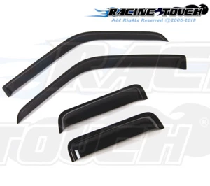 Dark Smoke Outside Mount Visor Rain Guard 4pc For Dodge Dakota Ext Cab 1987-1996 - Foto 1 di 6
