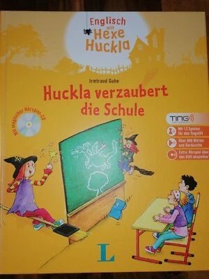 Huckla verzaubert die Schule, Kinderbuch ENGLISCH LERNEN mit CD, Buch TING STIFT - Bild 1 von 4