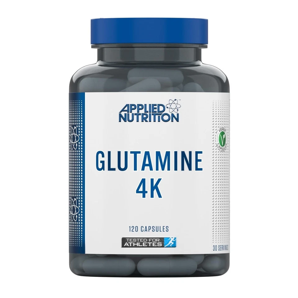 APPLIED NUTRITION GLUTAMINE 4K 120 EASY TO SWALLOW VEGGIE CAPSULES 30 SERVINGS