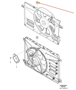 VOLVO S80 II Radiator Electric Fan 32137341 NEW GENUINE - Picture 1 of 2